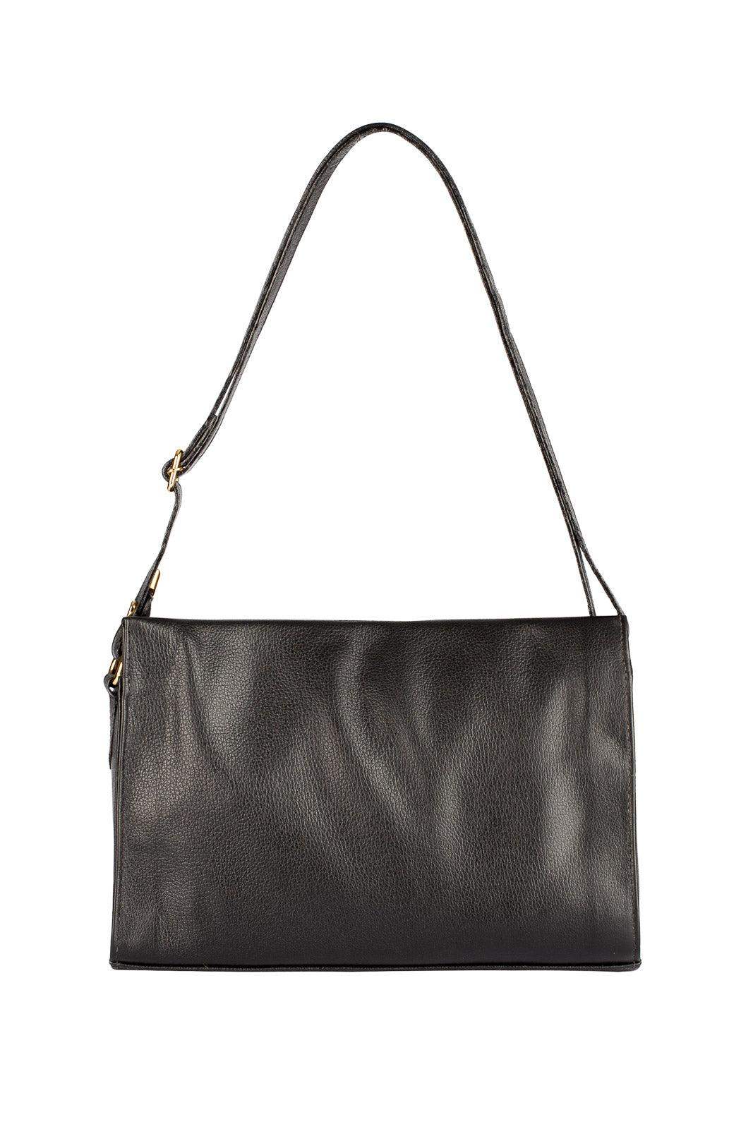 Bolsa de couro liso tiracolo Barbara - Enluaze