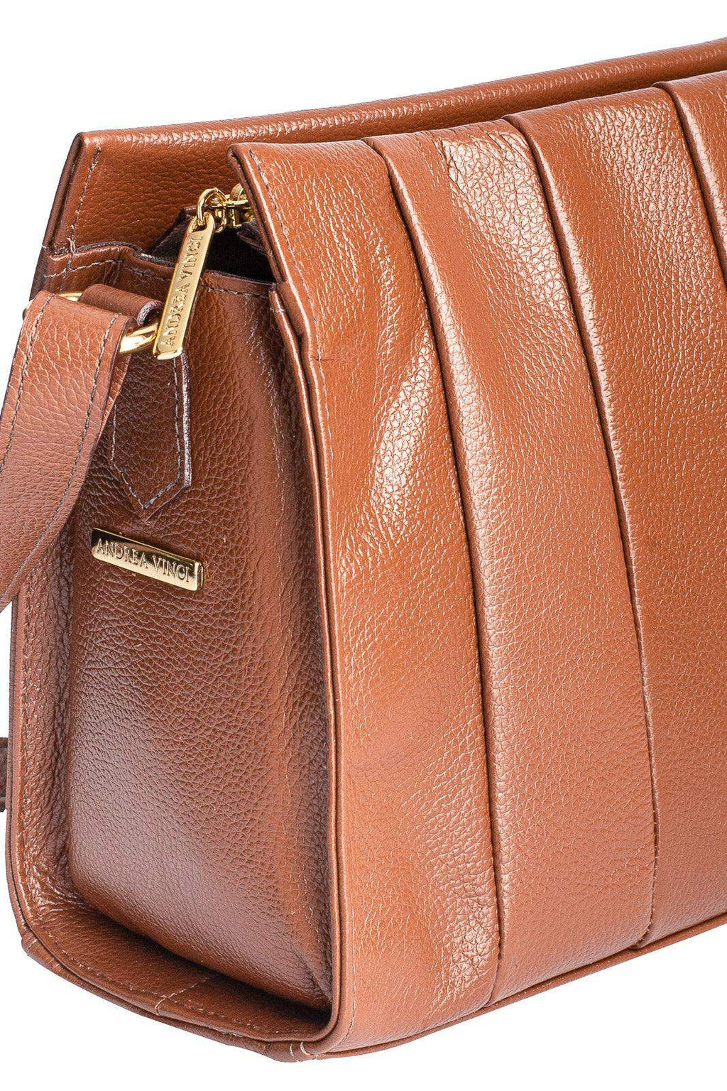 Bolsa de couro liso tiracolo Barbara - Enluaze