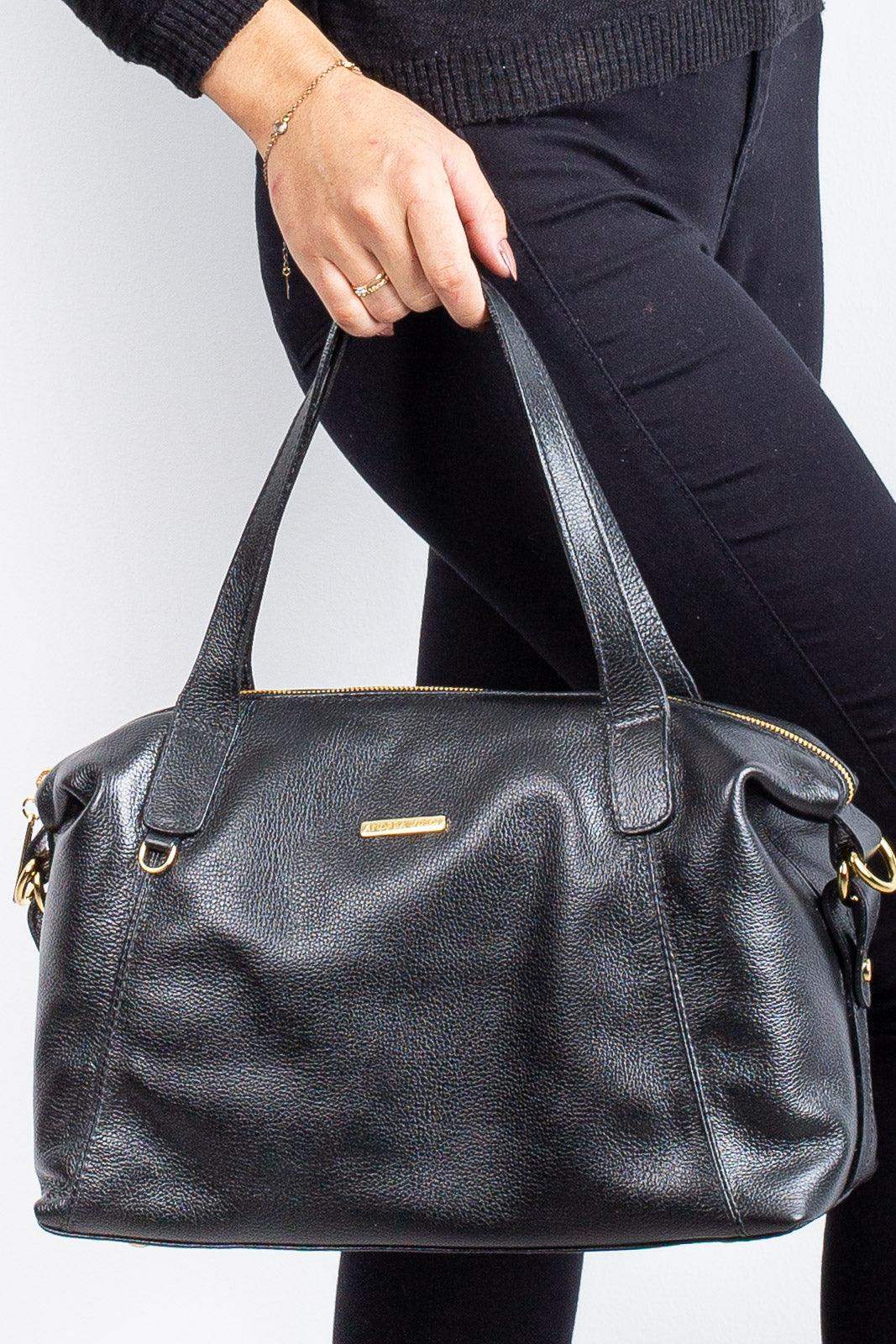 Bolsa de couro liso grande Aurora - Enluaze