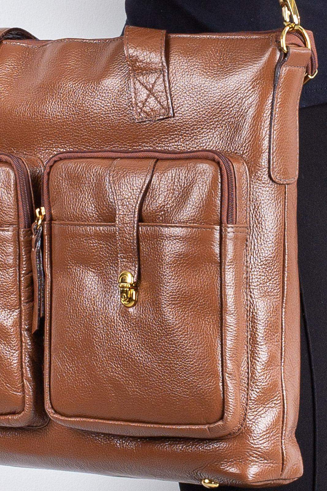 Bolsa/Pasta para notebook de couro liso Jaque - Enluaze