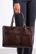 Bolsa feminina de couro croco Eliza - Enluaze