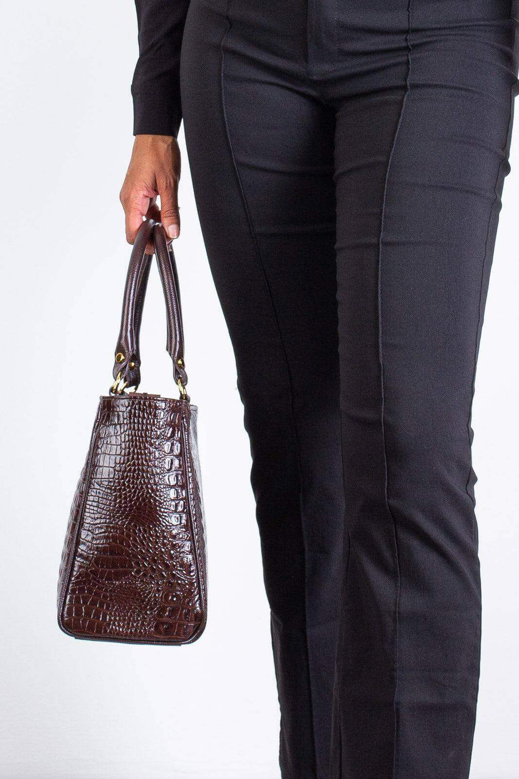 Bolsa feminina de couro croco Eliza - Enluaze