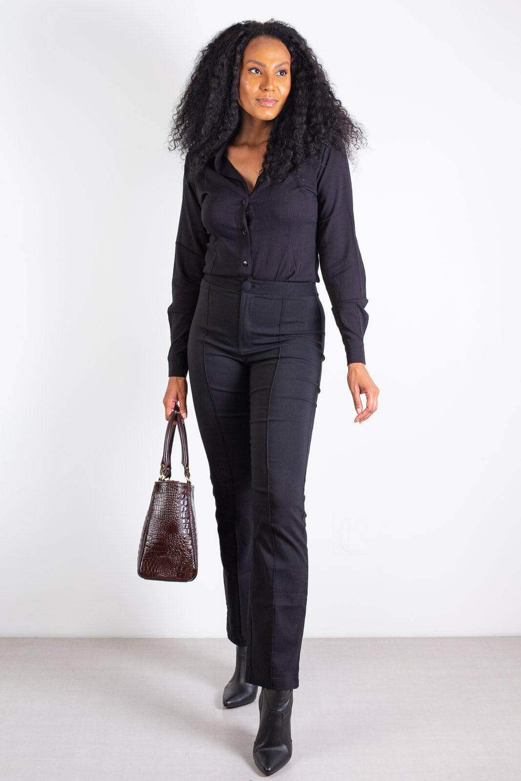 Bolsa feminina de couro croco Eliza - Enluaze