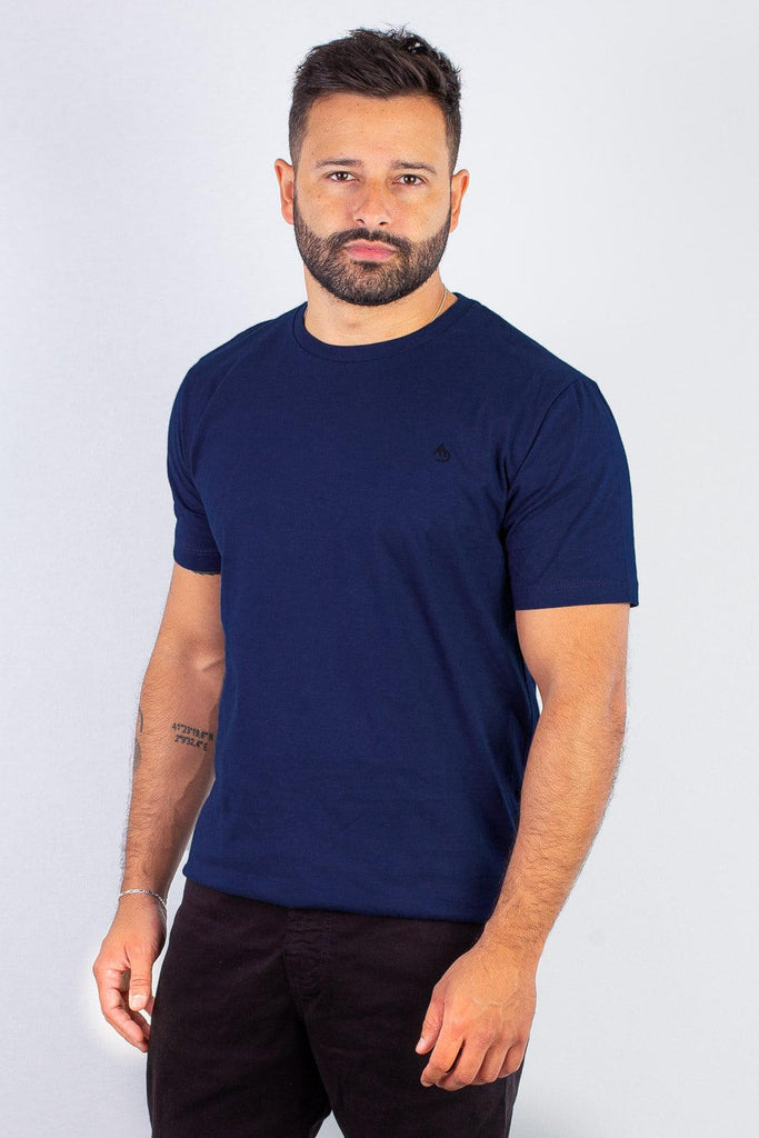 Camiseta básica lisa masculina manga curta 79001 - Enluaze - Acessórios em Couro e Malhas