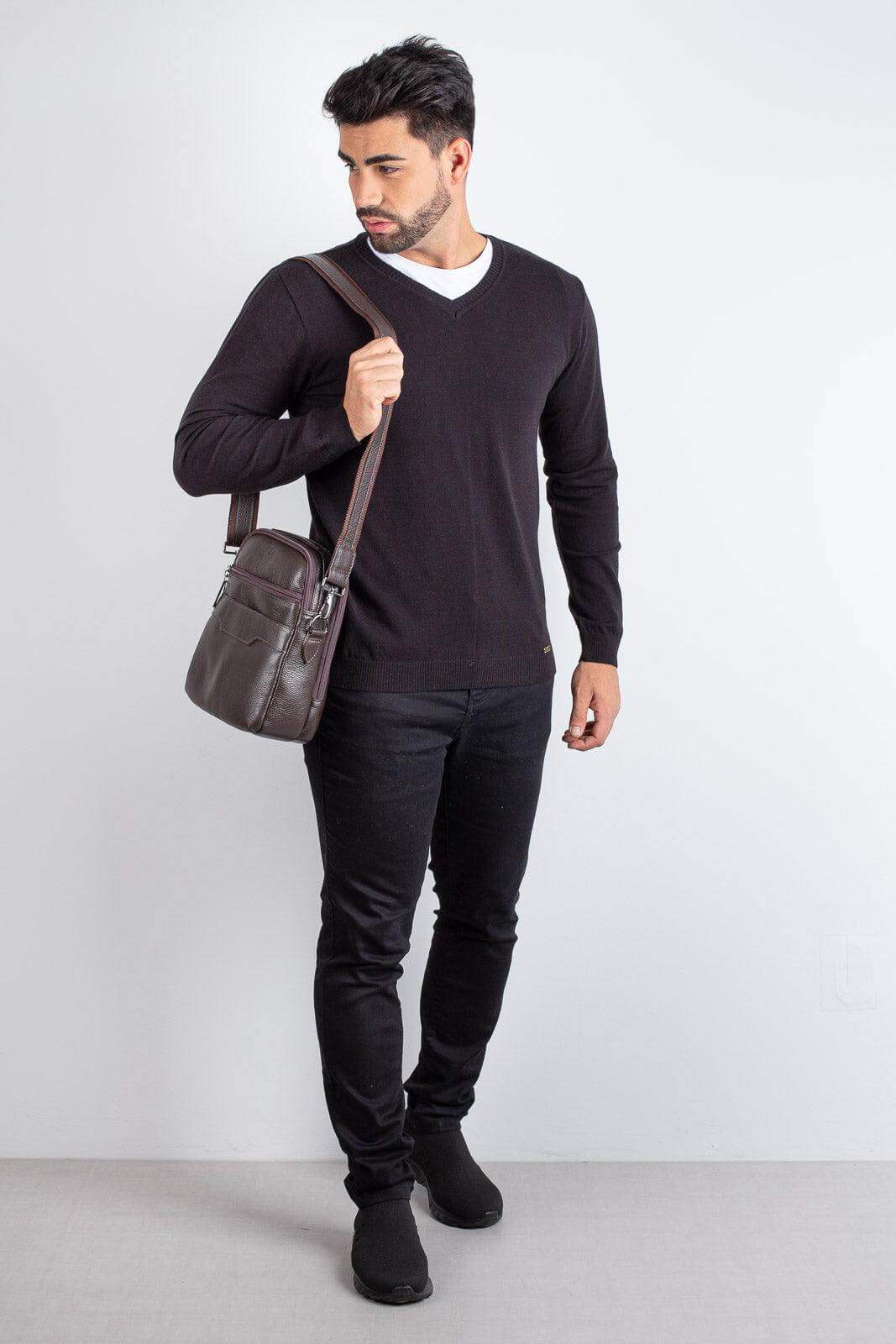 Bolsa transversal com divisórias Fernando - Enluaze