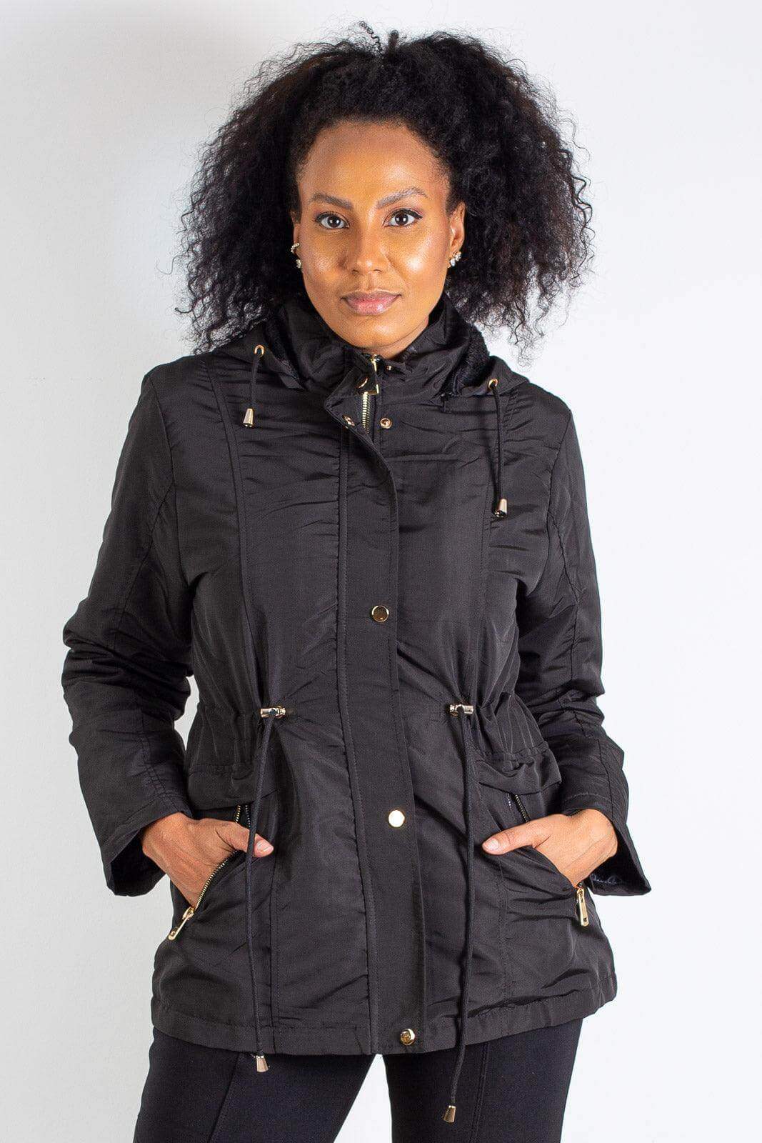 Parka feminina forrada com capuz 80105 - Enluaze