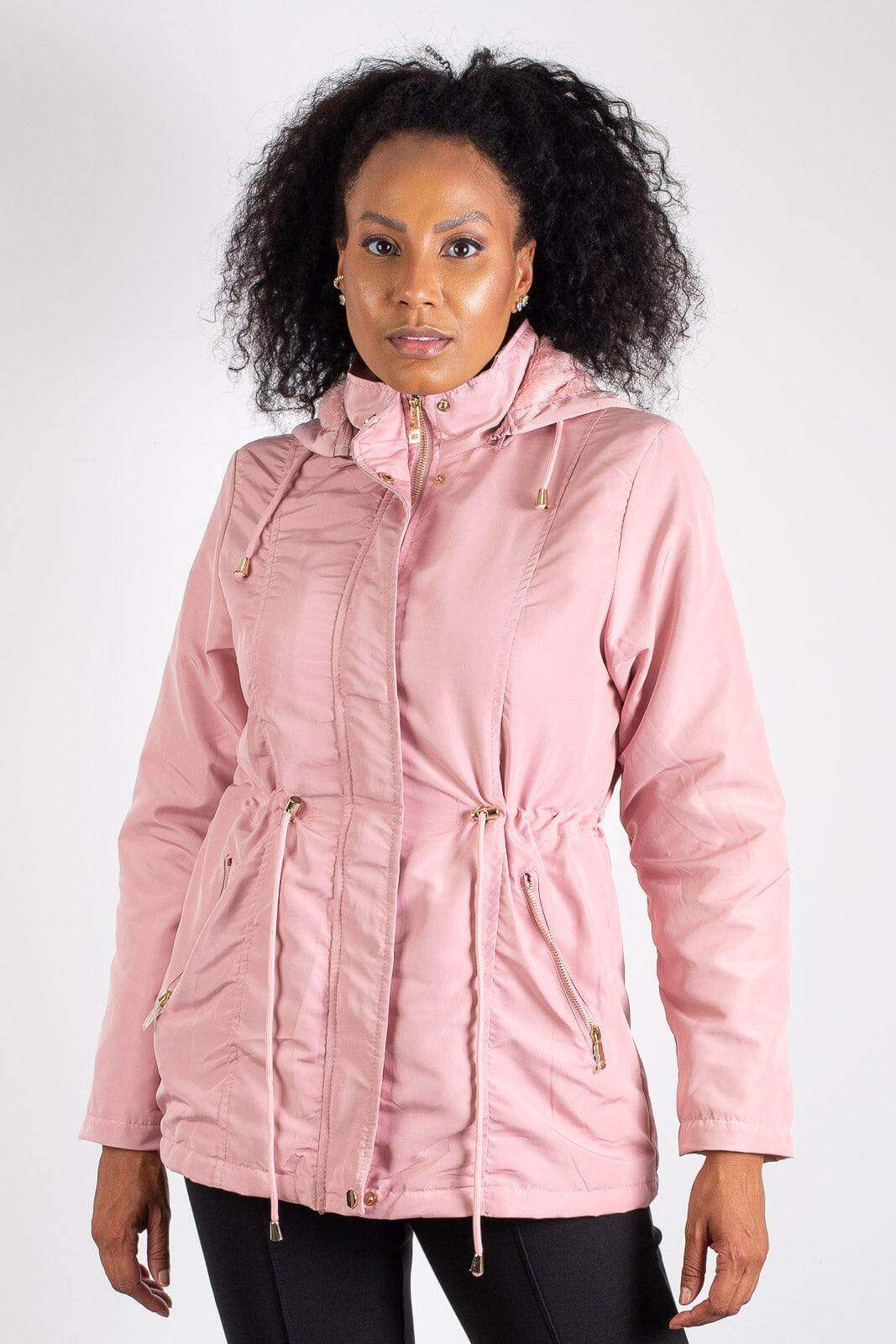 Parka feminina forrada com capuz 80105 - Enluaze