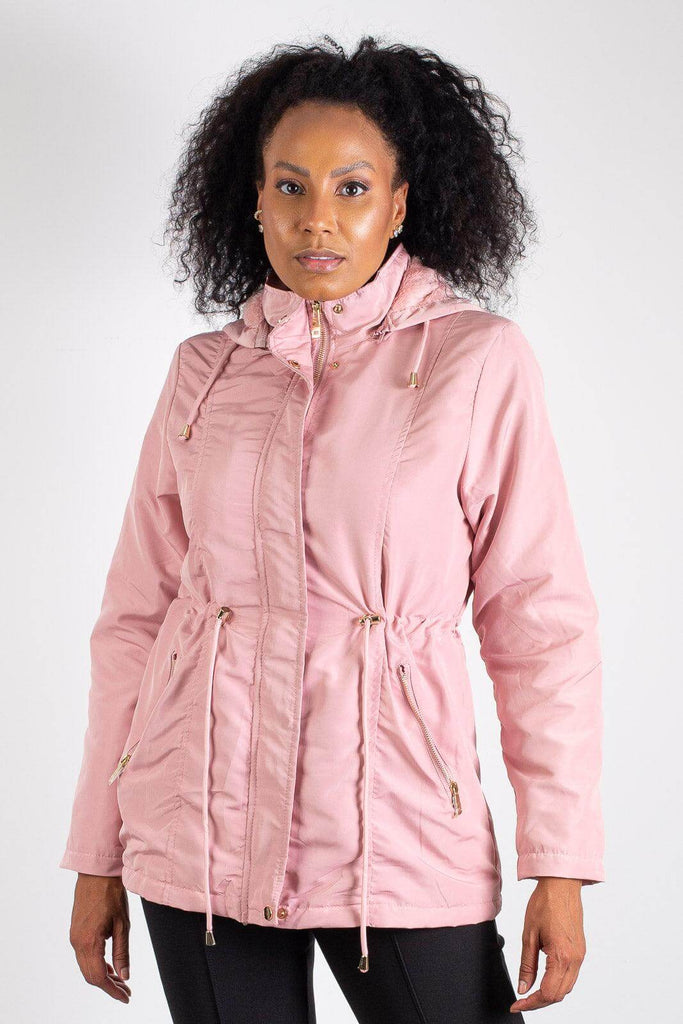 Parka feminina forrada com capuz removível 80105 - Enluaze - Acessórios em Couro e Malhas