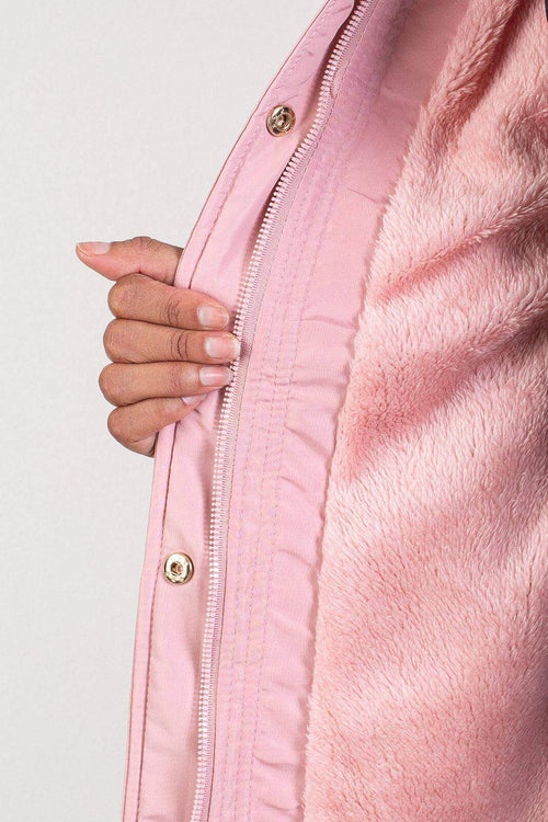 Parka feminina forrada com capuz 80105 - Enluaze