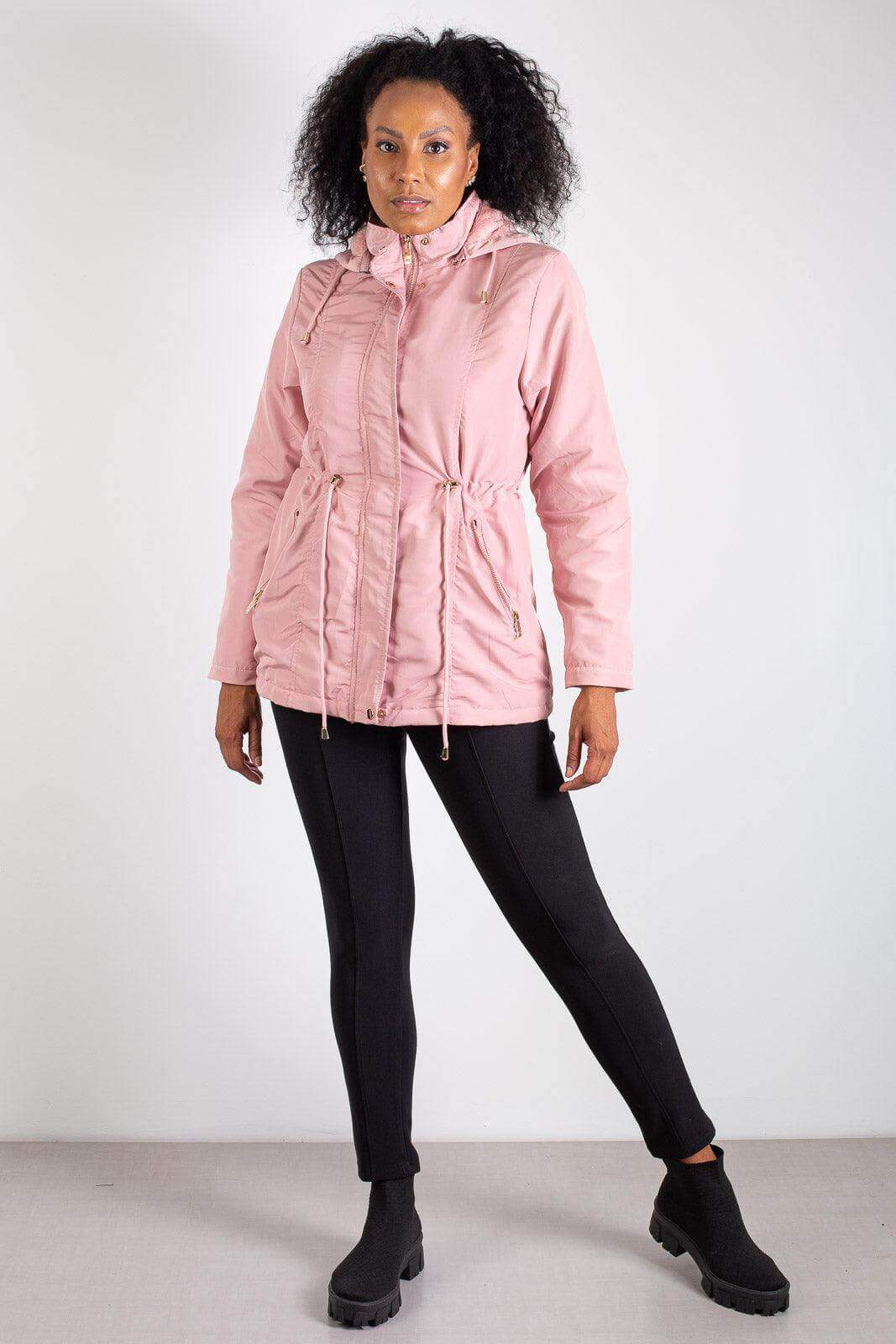 Parka feminina forrada com capuz 80105 - Enluaze