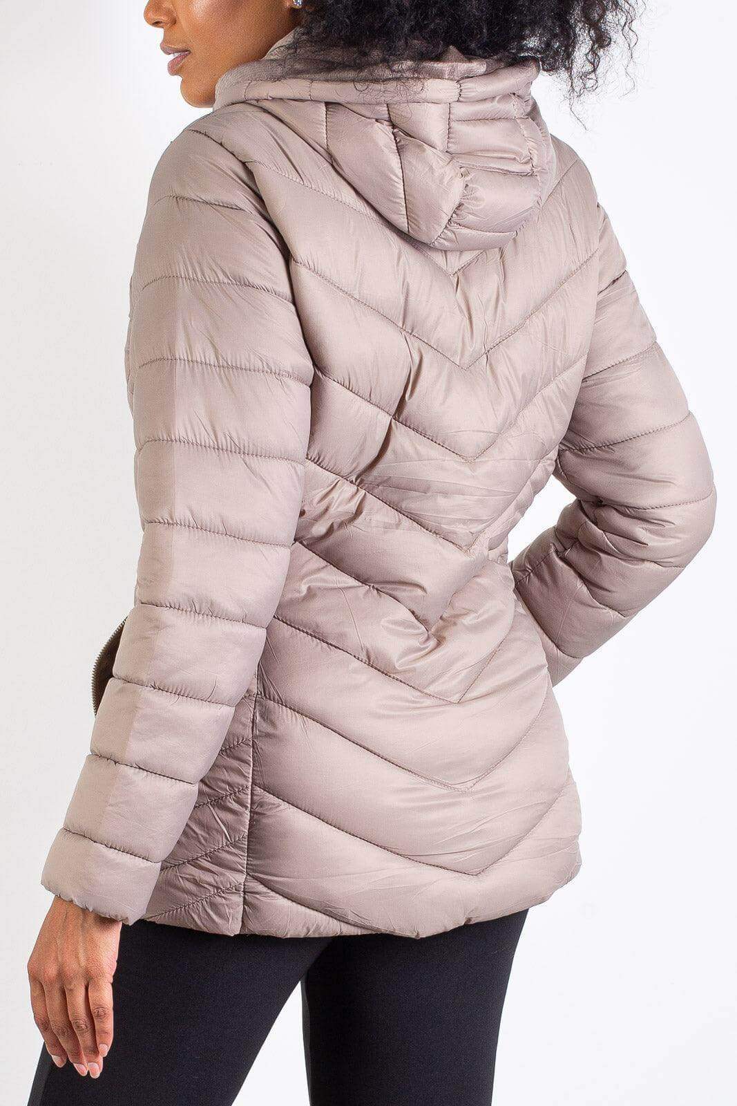 Jaqueta feminina nylon com capuz removível 80235 - Enluaze