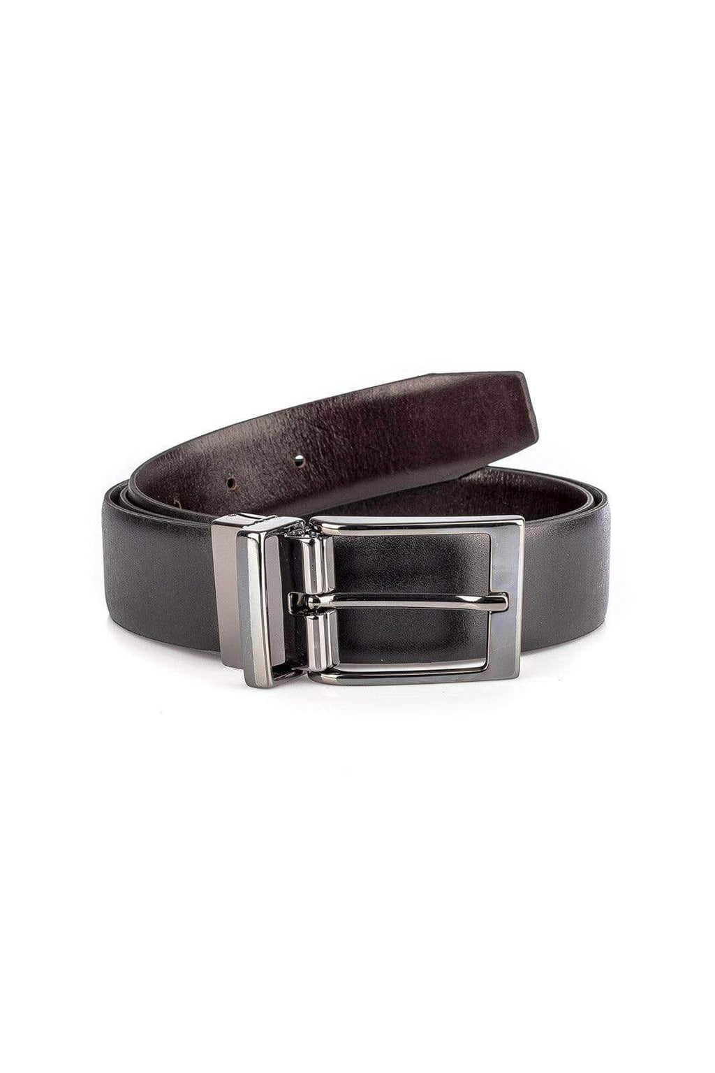 Cinto masculino reversível em couro Jonas - Enluaze