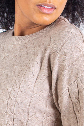 Blusa feminina de malha com tranças 80962 - Enluaze