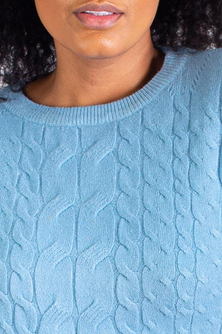 Blusa feminina de malha com tranças 80962 - Enluaze