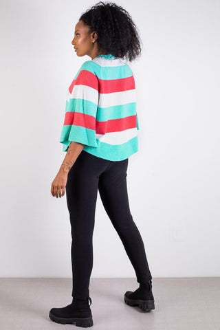 Blusa feminina com mescla de cores 80987 - Enluaze