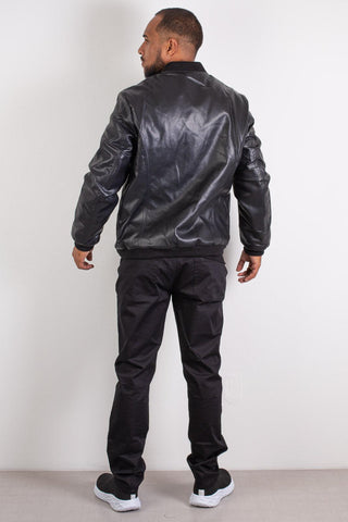 Jaqueta masculina corino material sintético 901430 - Enluaze