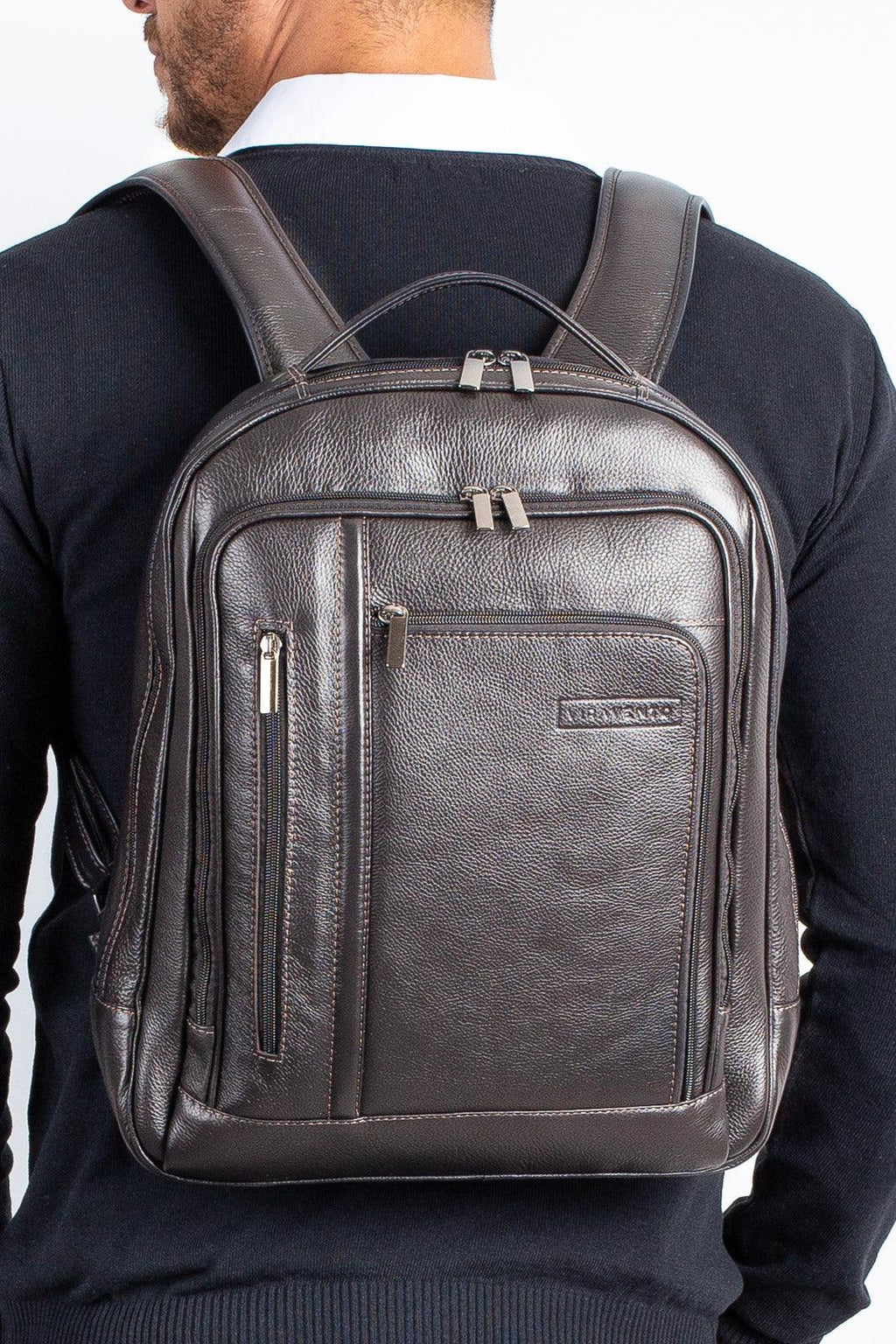 Mochila de couro executiva Connect - Enluaze