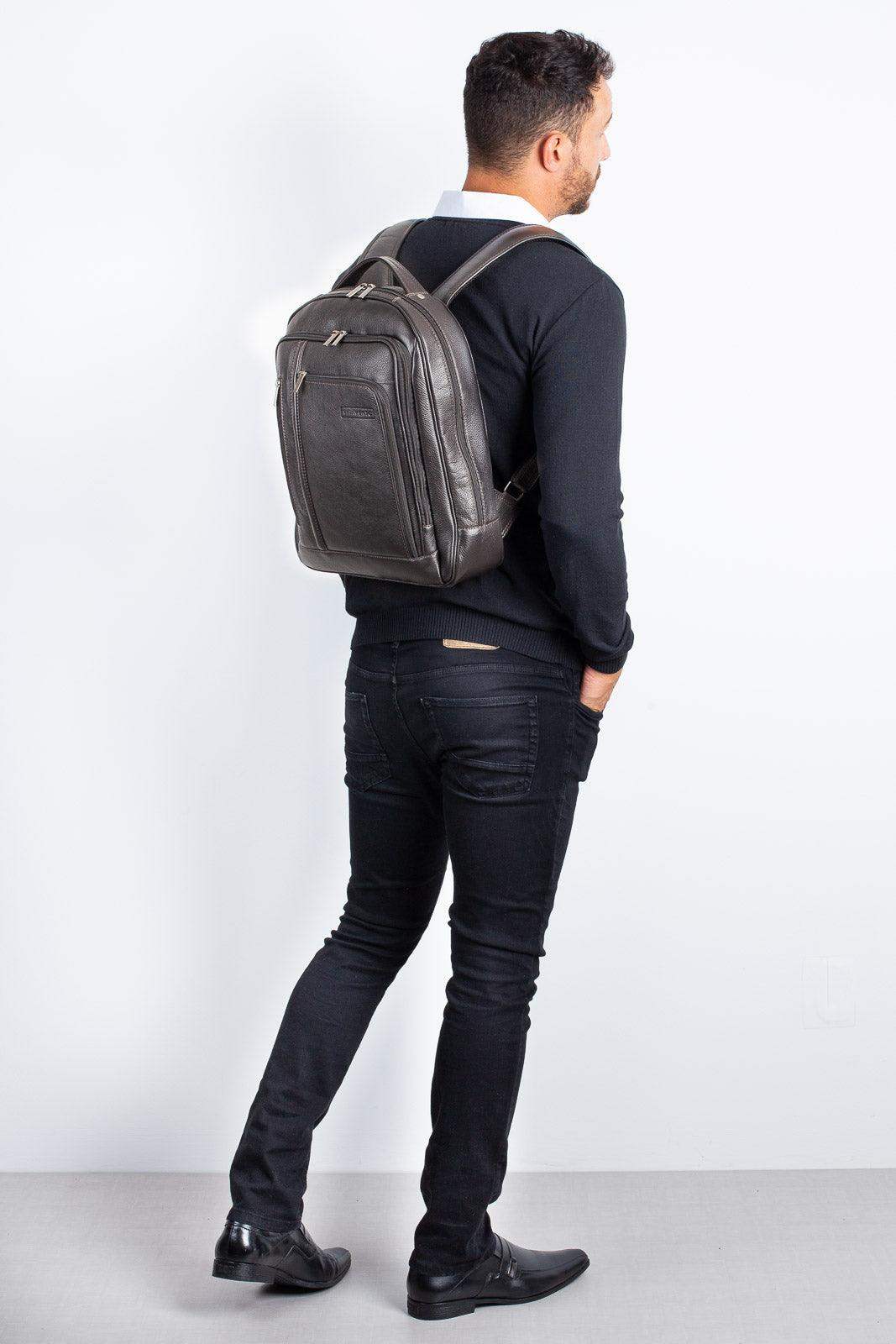 Mochila de couro executiva Connect - Enluaze