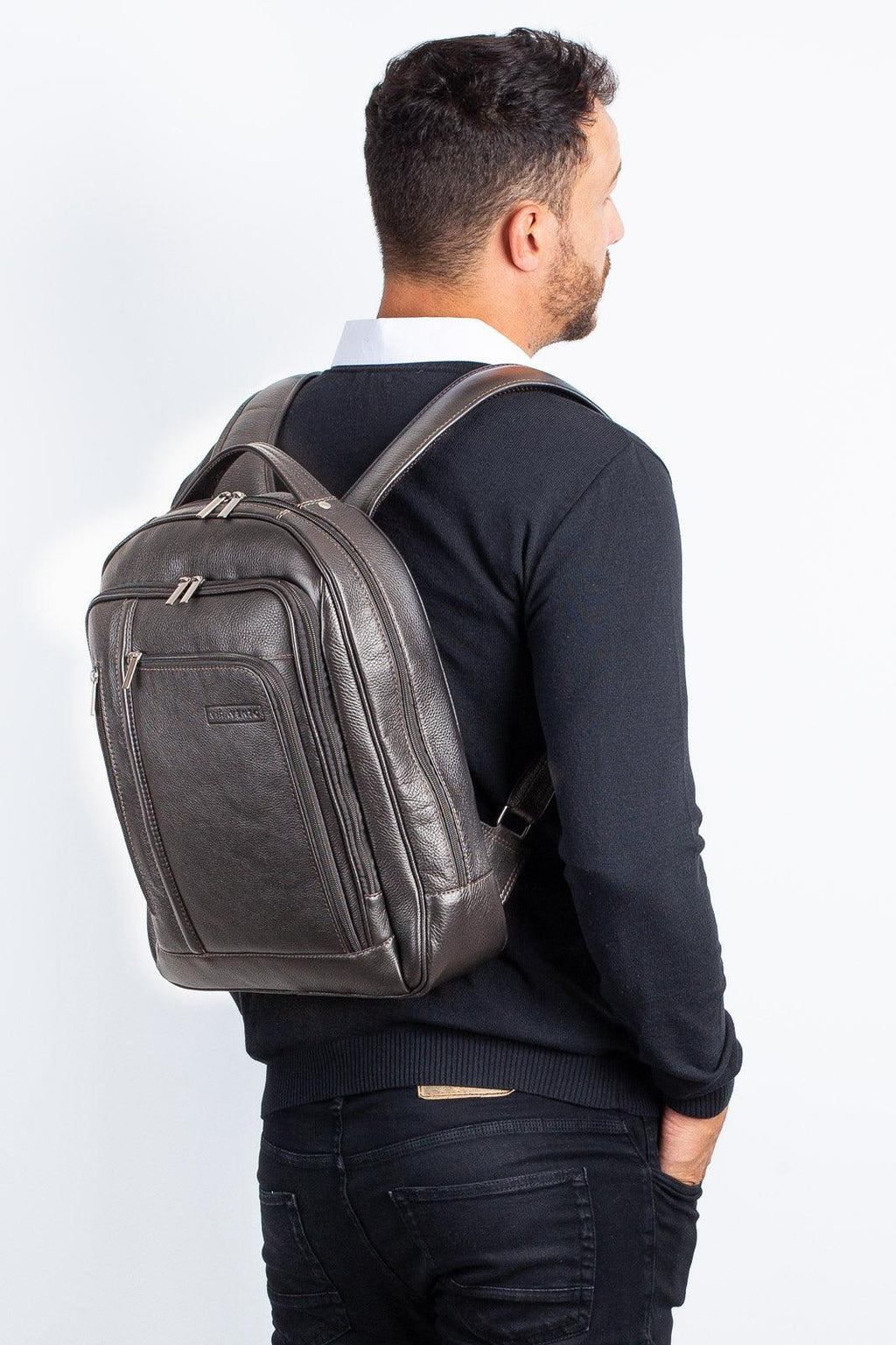 Mochila de couro executiva Connect - Enluaze