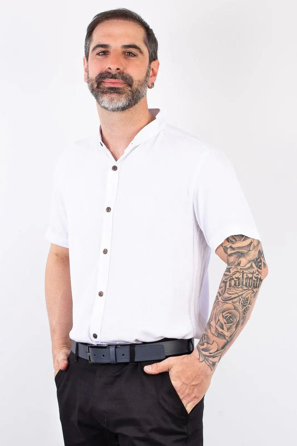 Cinto masculino de couro Gael - Enluaze