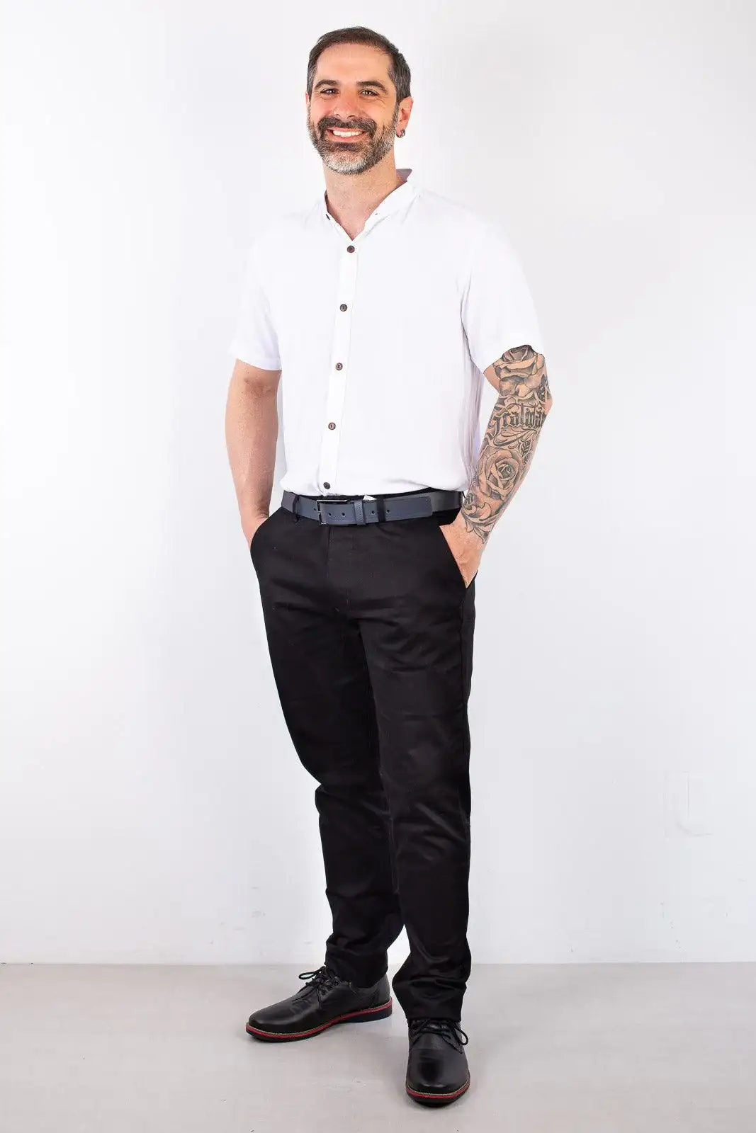 Cinto masculino de couro Gael - Enluaze