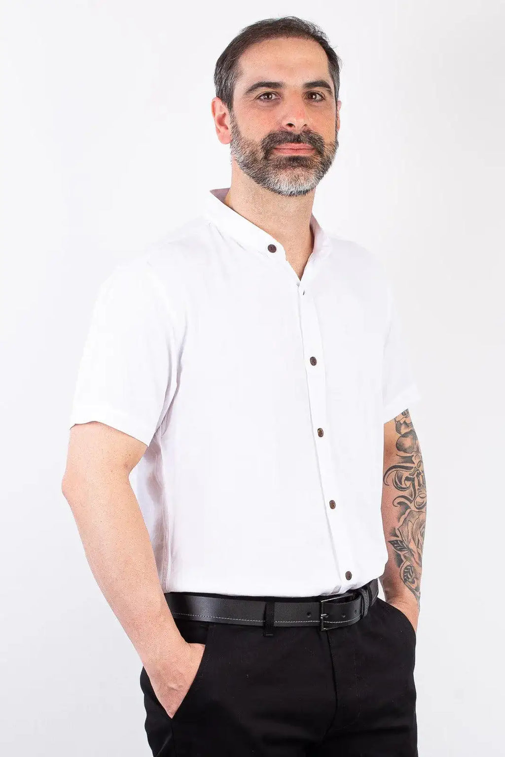 Cinto masculino de couro Gael - Enluaze