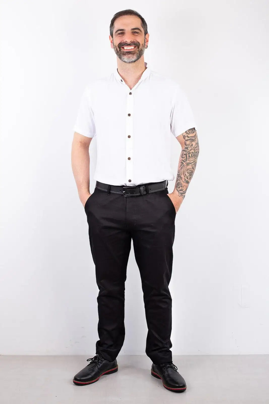 Cinto masculino de couro Gael - Enluaze
