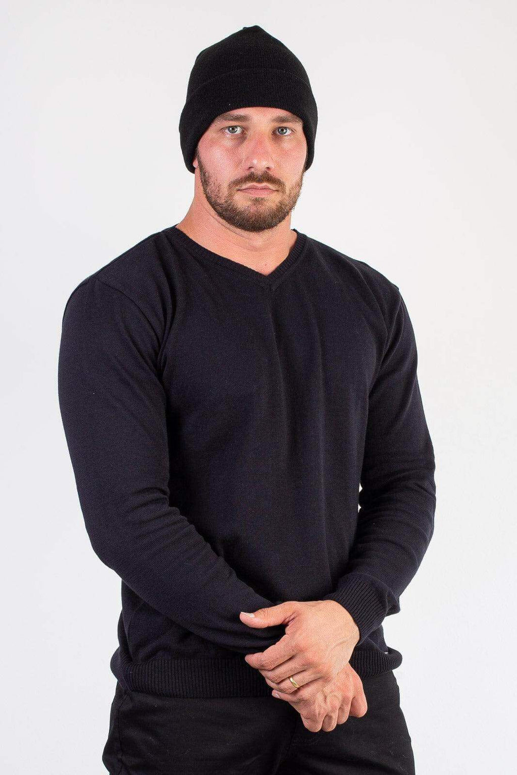 Gorro masculino de tricô para inverno 50011 - Enluaze