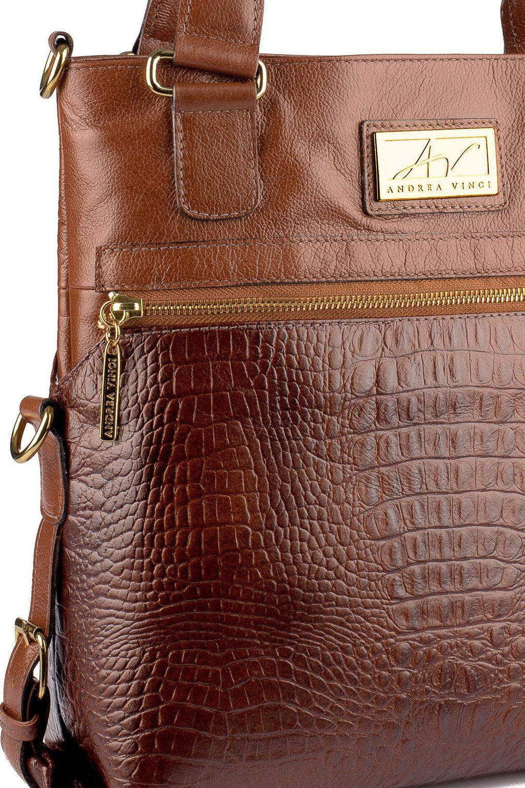 Bolsa de couro 2 em 1 croco Luiza - Enluaze