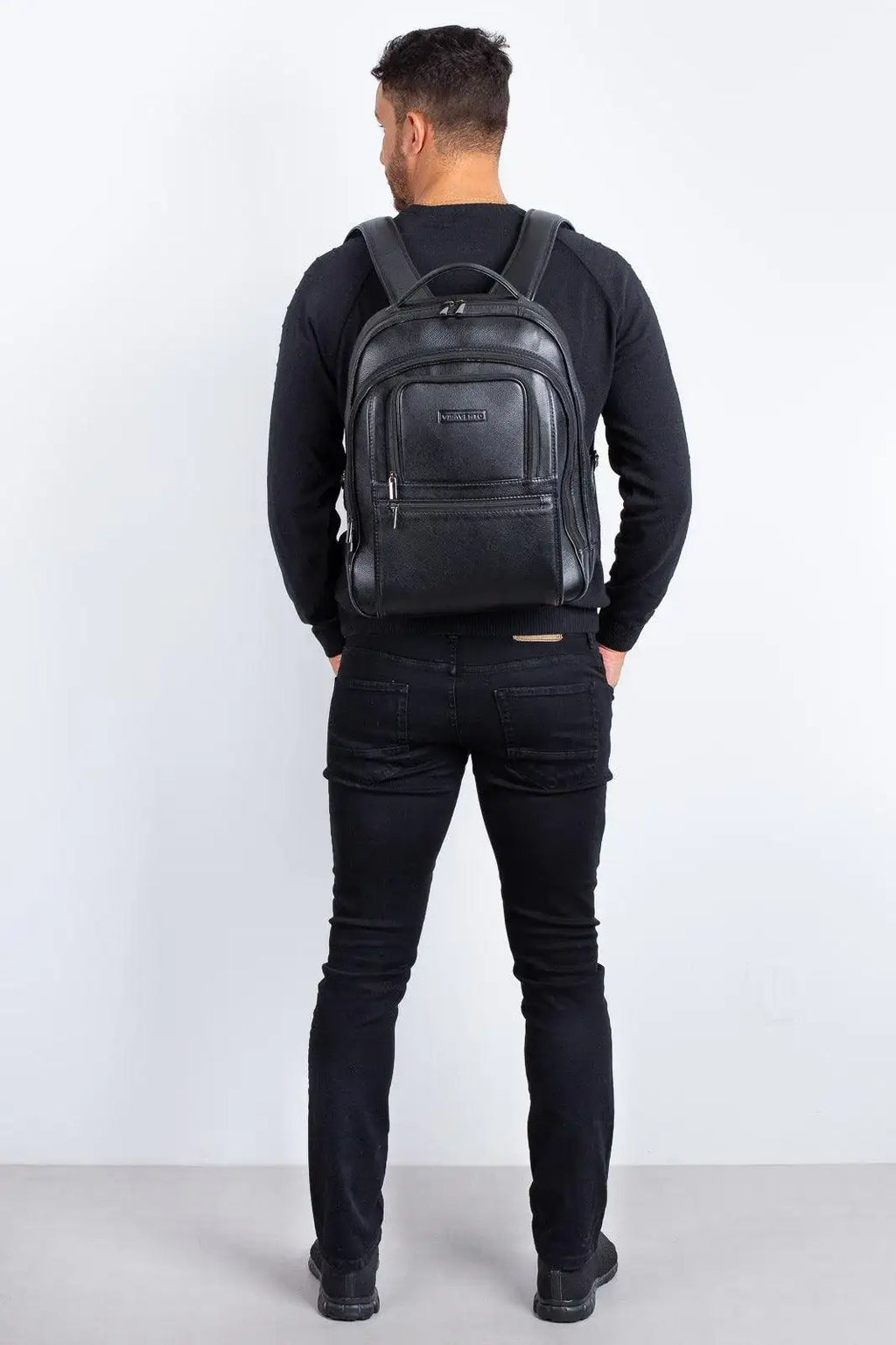 Mochila executiva de couro floater Office - Enluaze